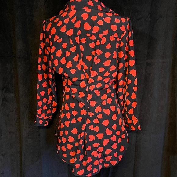 Heart ❤️ Print Women's Blouse - Picture 5 of 9